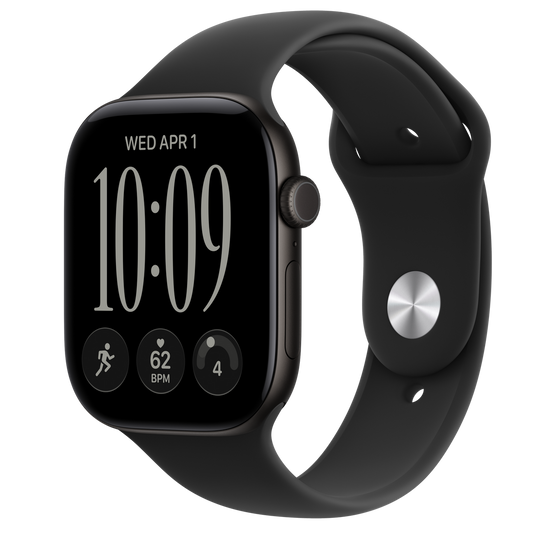 Apple Watch Series 12 GPS + Cellular 46 mm alumínio preto com bracelete desportiva preta