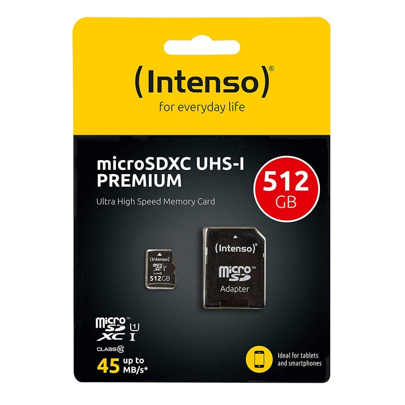 Cartão de Memória Intenso 3423493 Micro SD UHS-I Premium 512G c/adap - imagem 2
