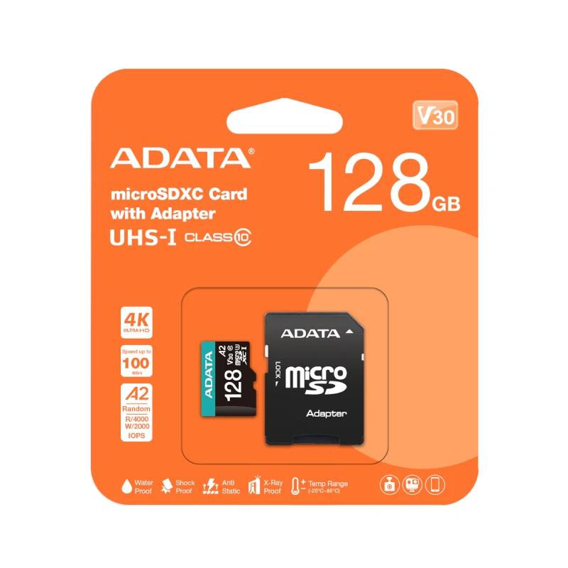 Cartão de Memória ADATA microSDXC/SDHC UHS-I U3 128GB c/adapt - imagem 3