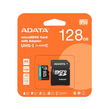 Cartão de Memória ADATA microSDXC/SDHC UHS-I U3 128GB c/adapt - imagem 3