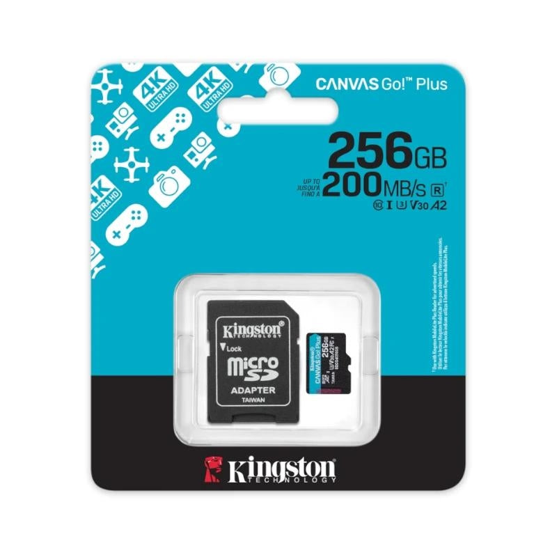 Cartão de Memória Kingston microSD Canvas Go! Plus 4 256GB 200 MB-s - imagem 2