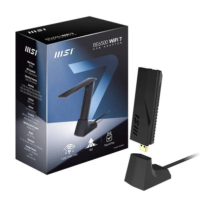 Adaptador de Rede MSI GUBE65 BE6500 WiFi7 USB Adaptador - imagem 2