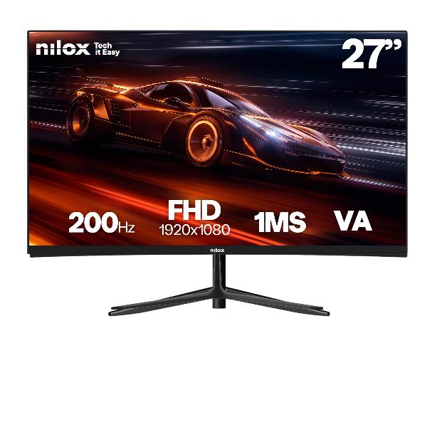 Monitor Nilox NXM27FHD2001 27" Full HD VA 200 Hz — vista frontal