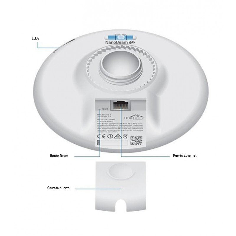 Ponto de Acesso Ubiquiti NanoBeam M NBE-M5-16 5GHz 16dBi - imagem 2
