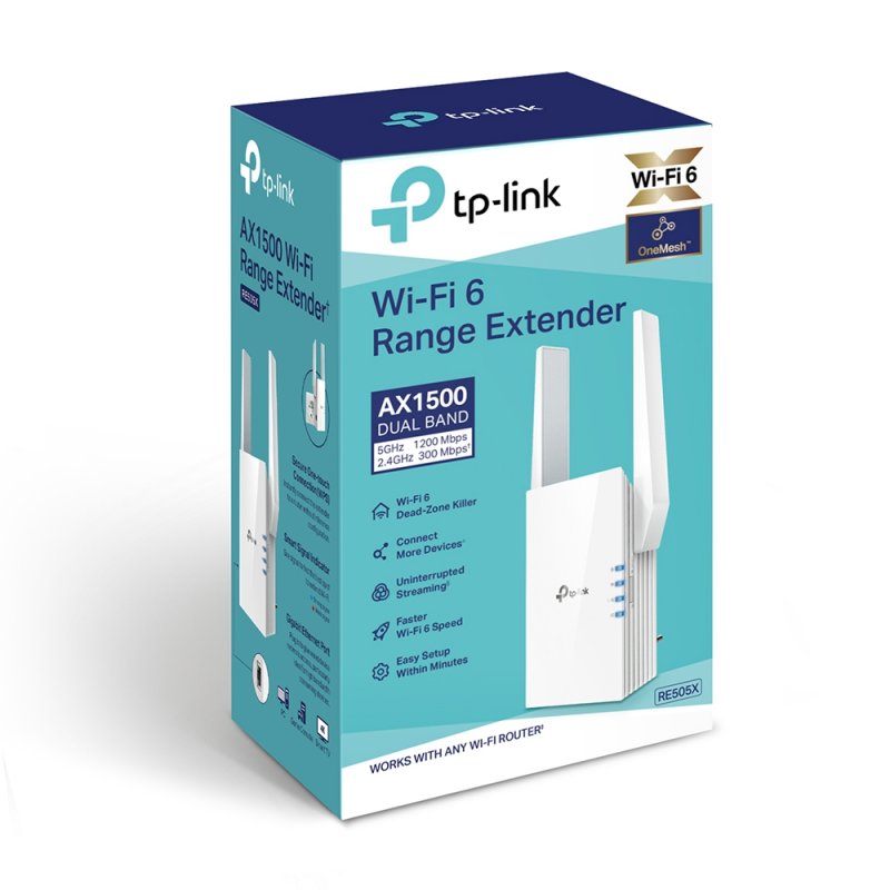 Ponto de Acesso TP-Link RE505X WiFi6 AX1500 1xGbE - imagem 5