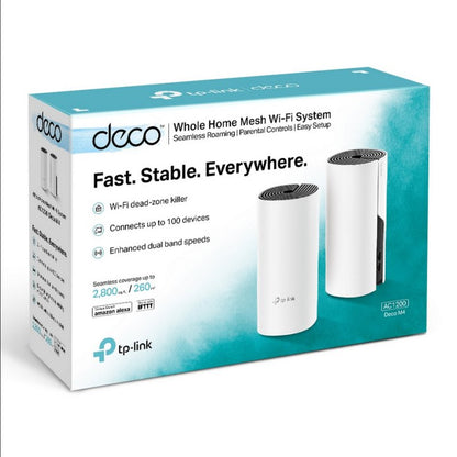 Sistema Mesh Wi-Fi TP-Link Deco M4(2-Pack) AP AC1200 WiFi 2xGbE - imagem 3