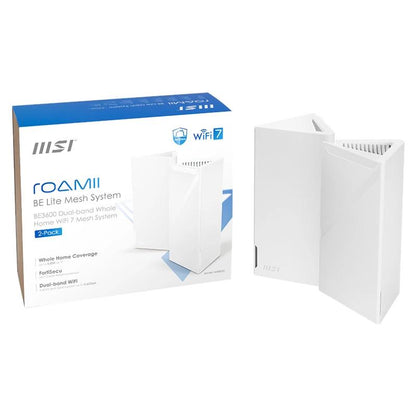Sistema Mesh Wi-Fi MSI MRBE50-2PK Roamii BE Lite System-2 Pack - imagem 3