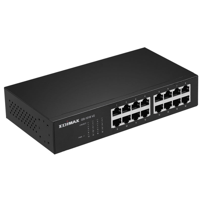 Switch de Rede Edimax GS-1016 V2 16-Port GbE Desk/Rack - imagem 3