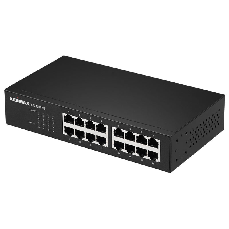 Switch de Rede Edimax GS-1016 V2 16-Port GbE Desk/Rack - imagem 4