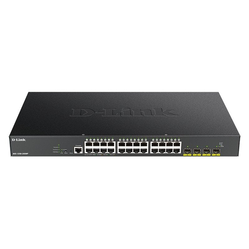 Switch de Rede D-Link DGS-1250-28XMP/E 24xGb PoE 4x10Gb - imagem 2