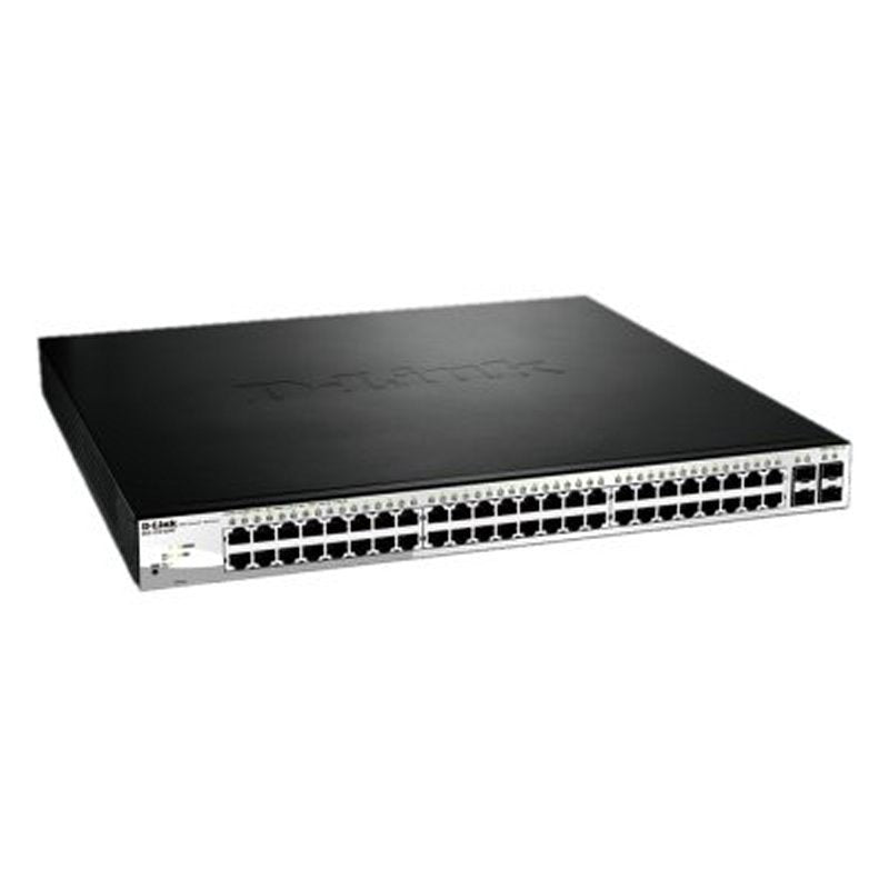 Switch de Rede D-Link DGS-1210-52MP/E 48xGb PoE 4xSFP Comb - imagem 2