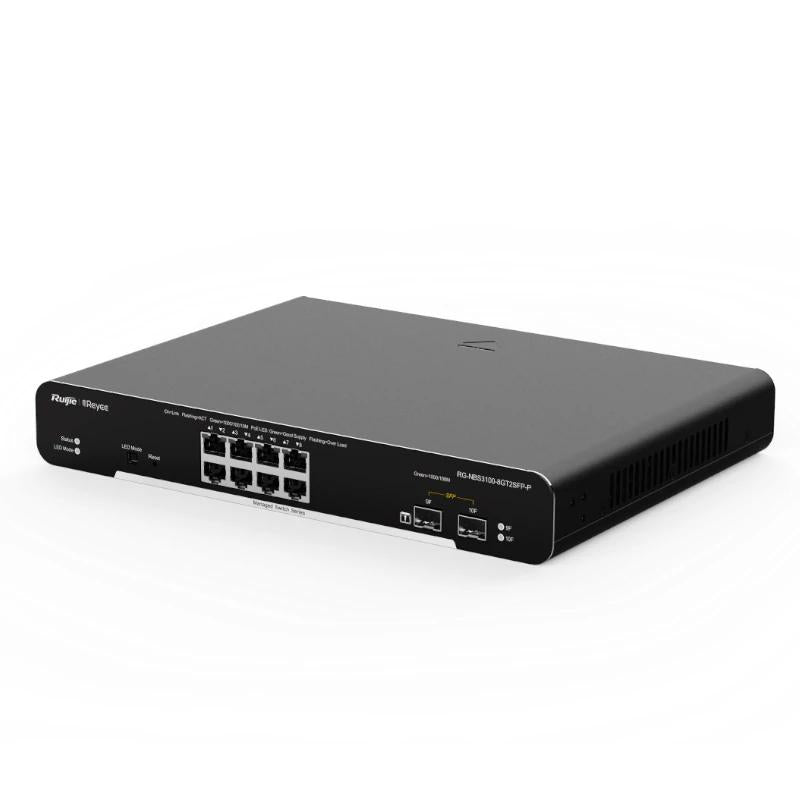 Switch de Rede Reyee L2 8xGb PoE+ 2xSFP Slots Rack - imagem 3