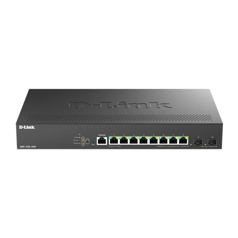 Switch de Rede D-Link DMS-1250-10SP/E 8xMG 2xSFP+ L2 PoE - imagem 2