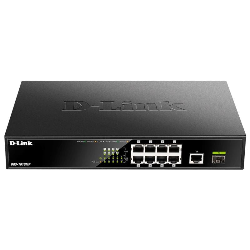 Switch de Rede D-Link DGS-1010MP/E 8xG PoE 1xG Up 1xG SFP - imagem 2