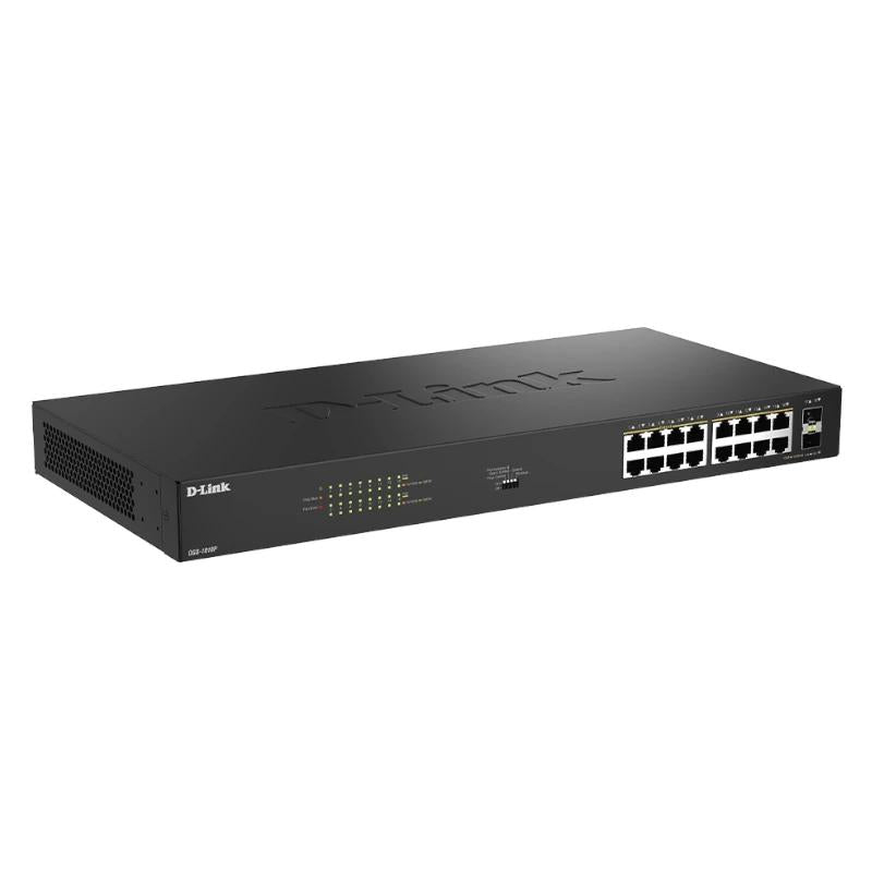 Switch de Rede D-Link DGS-1018P/E 16xGbE PoE+ 2xSFP - imagem 3