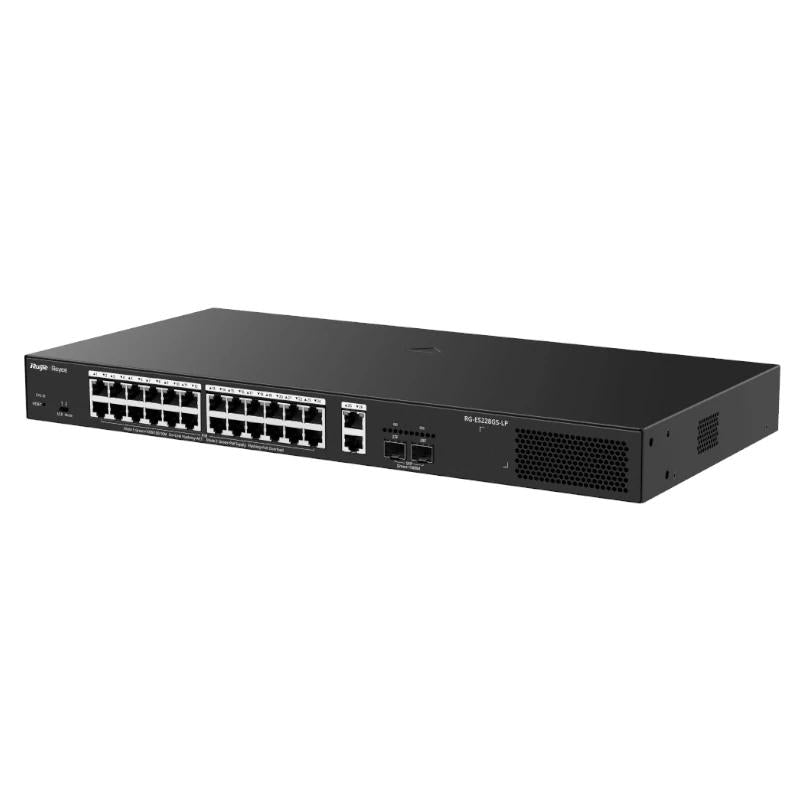 Switch de Rede Reyee ES228GS-LP 26xGbE (24 PoE) 250W 2xSFP - imagem 2