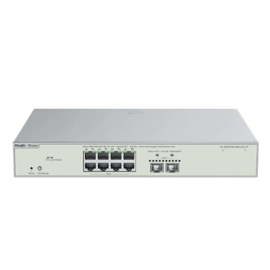 Bastidor Reyee NBS5300-8MG2XS-UP L3 8xxmG HiPoE 2xSFP+ 370W
