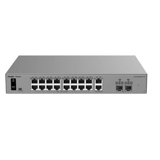 Switch de Rede Reyee RG-ES220GS-P-V2 Cloud 16P PoE+ + 2P 1