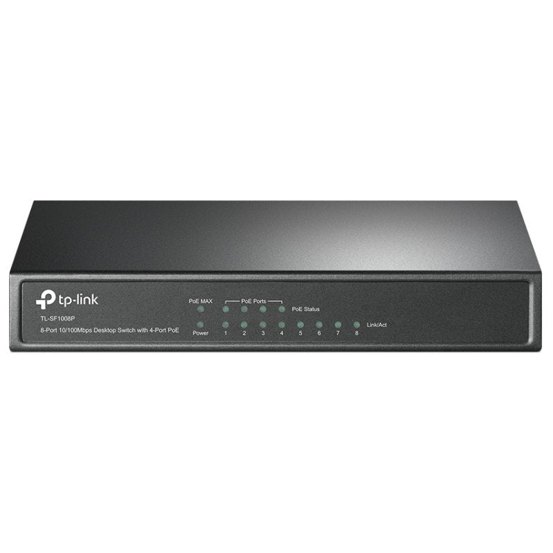Switch de Rede TP-LINK TL-SF1008P 8x10/100Mbps 4xPoE Metal - imagem 2