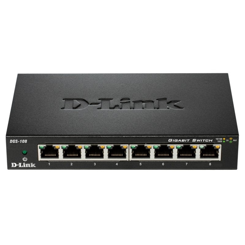 Switch de Rede D-Link DGS-108 8xGB Metal - imagem 2