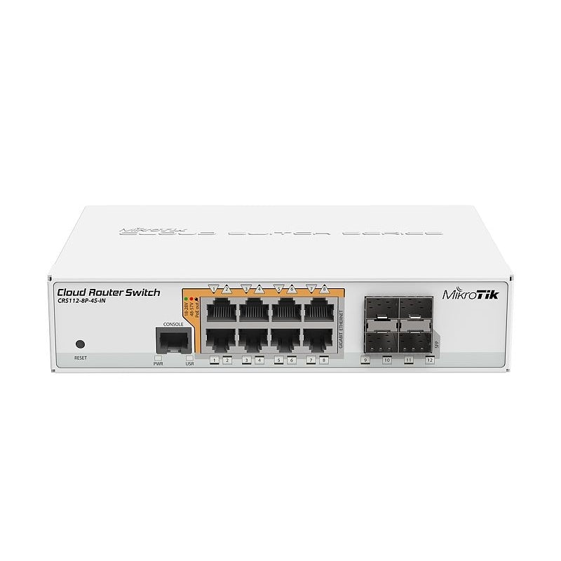 Switch de Rede MikroTik CRS112-8P-4S-IN 8xGB 4xSFP L5