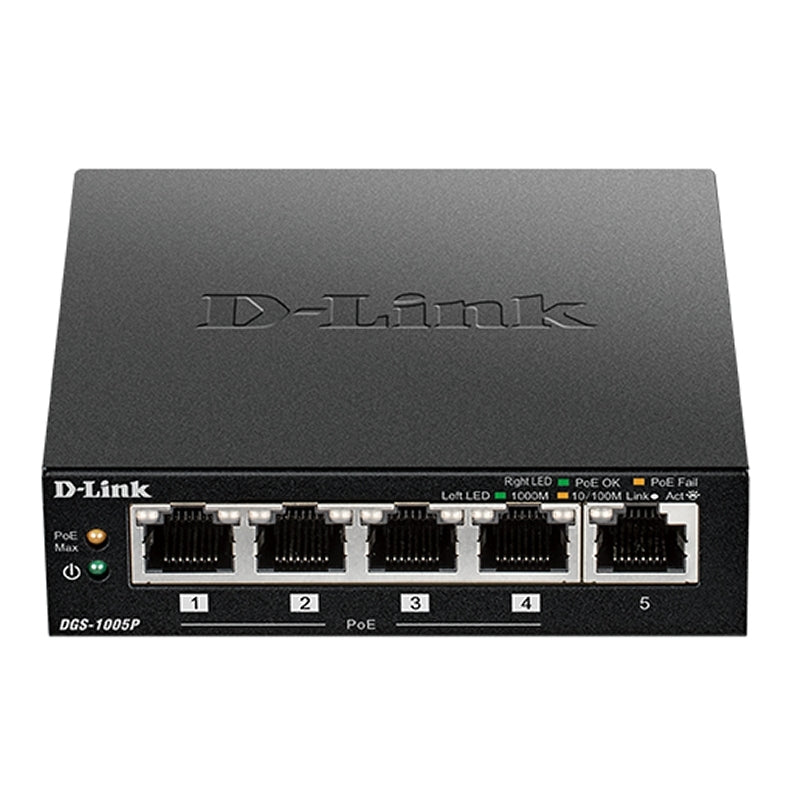 Switch de Rede D-Link DGS-1005P 5xGB 4xPoE - imagem 2
