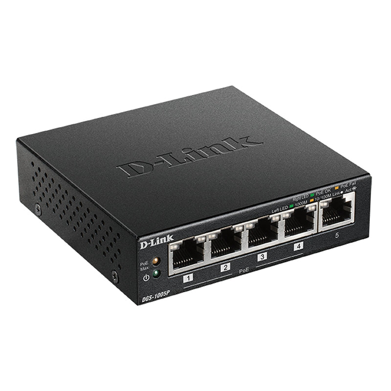 Switch de Rede D-Link DGS-1005P 5xGB 4xPoE - imagem 3