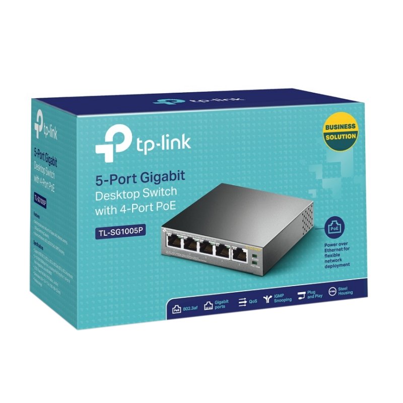 Switch de Rede TP-LINK TL-SG1005P 5xGB 4xPoE - imagem 5