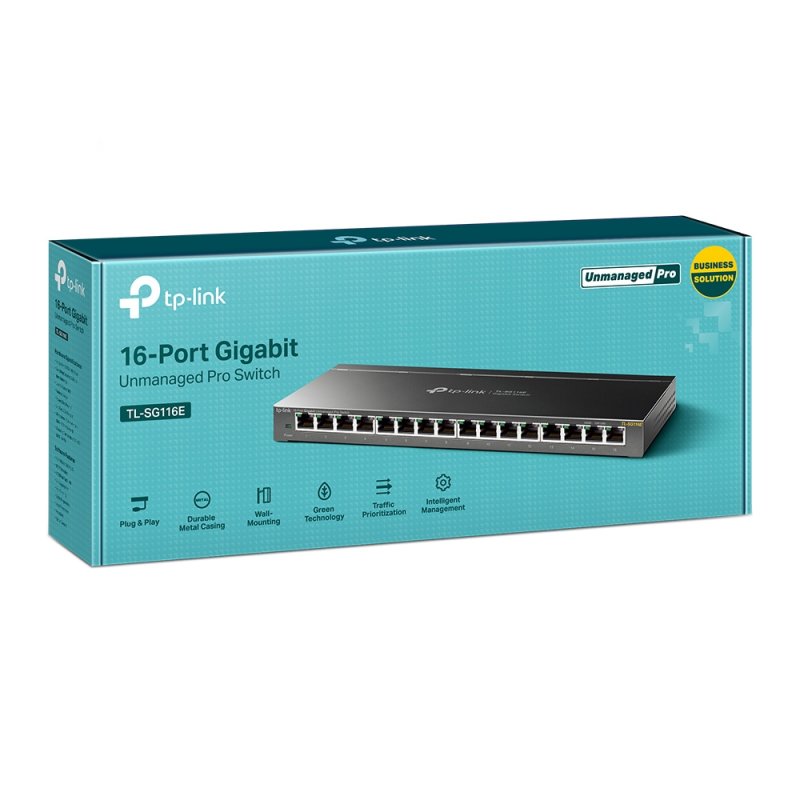 Switch de Rede TP-LINK TL-SG116E 16xGB Metal - imagem 4