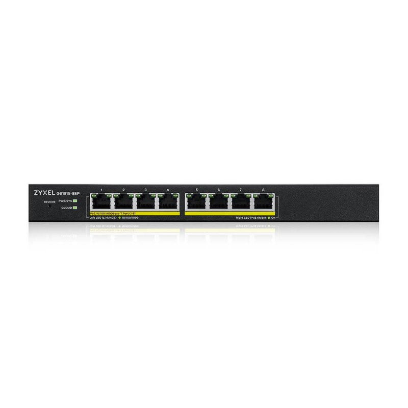 Switch de Rede ZyXEL GS1915-8EP Smart 8xGbE PoE 60W Nebula - imagem 3