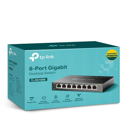 Switch de Rede TP-Link TL-SG108S 8xGB RJ45 Metal - imagem 3