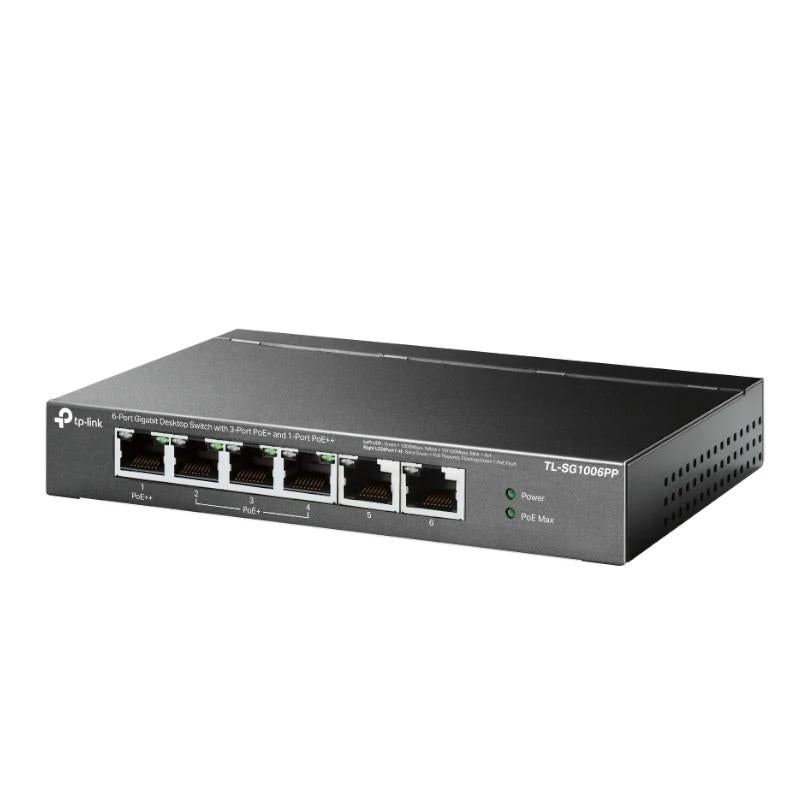 Switch de Rede TP-Link TL-SG1006PP 6xGB (3xPoE+ 1xPoE++) - imagem 3