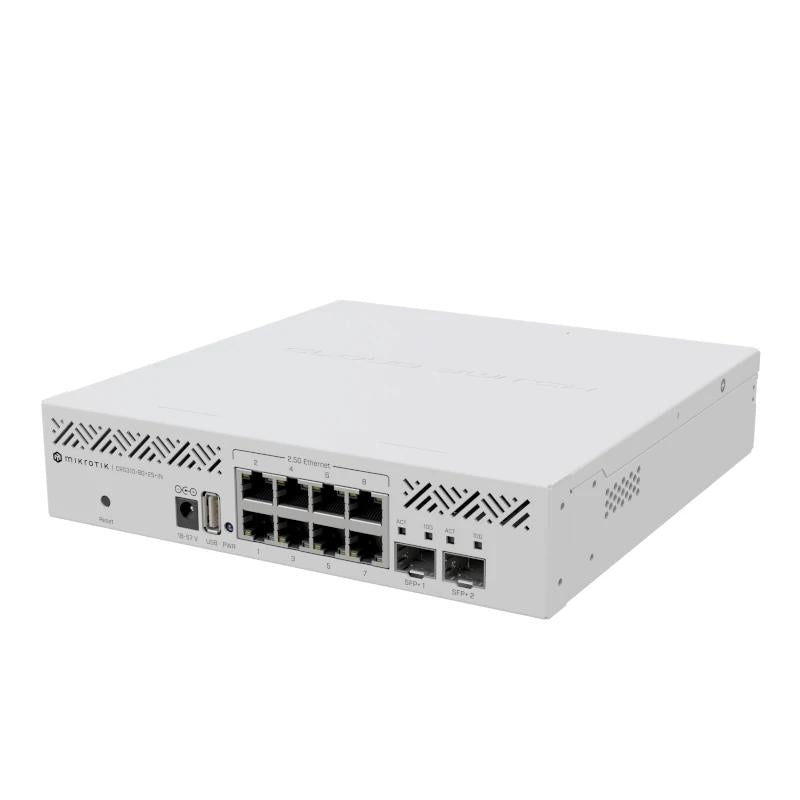Switch de Rede MikroTik CRS310-8G+2S+IN 8x2.5GbE 2xSFP+