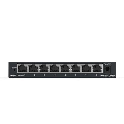 Switch de Rede Reyee Unmanaged 8xGb RJ45 Steel Case - imagem 2