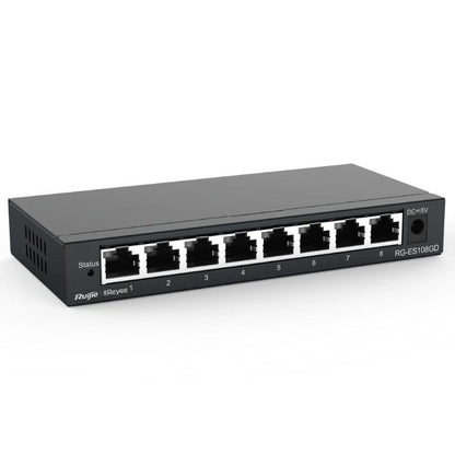 Switch de Rede Reyee Unmanaged 8xGb RJ45 Steel Case - imagem 3