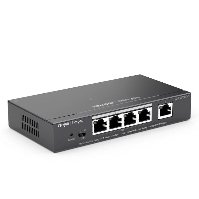 Switch de Rede Reyee 5xGb RJ45 (4 PoE/POE+) 54W Steel - imagem 3