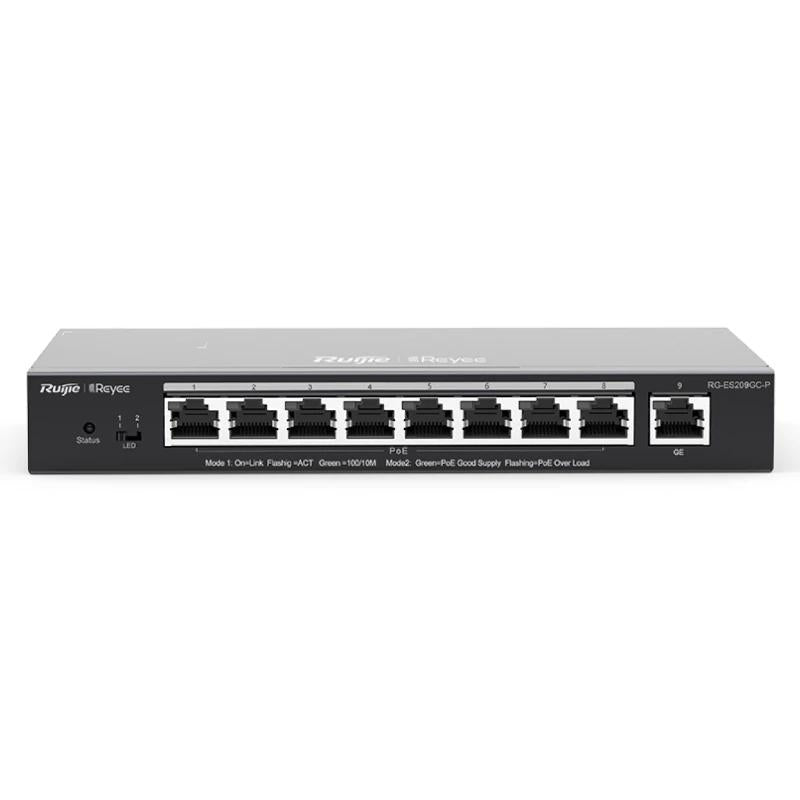 Switch de Rede Reyee ES209GC-P 9xGbE (8 PoE/POE+) 120W