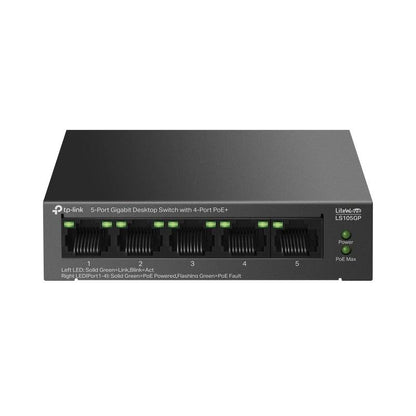 Switch de Rede TP-Link LS105GP 4xGb PoE+ 1xGb 65w - imagem 3