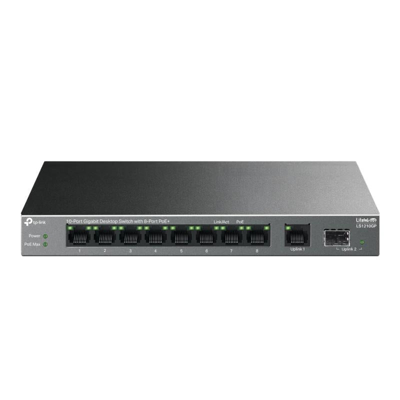 Switch de Rede TP-Link LS1210GP 8xG PoE+ 1xGb 1xSFP 61W - imagem 3
