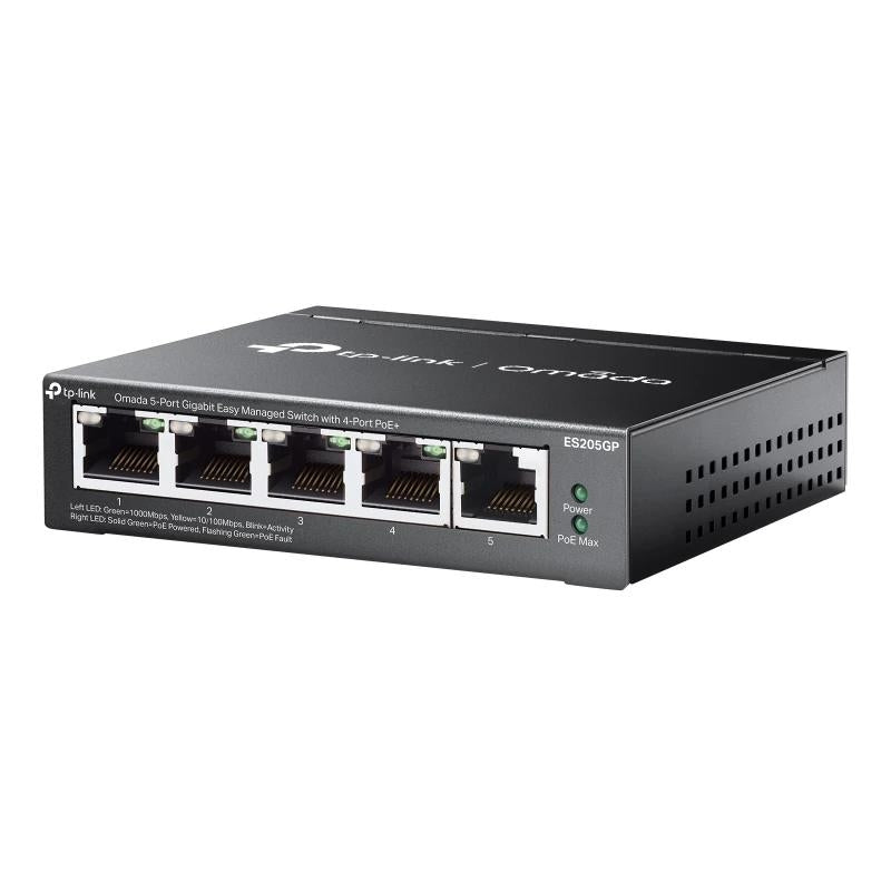 Switch de Rede TP-Link ES205GP 4xGb PoE+ 1xGb 65W Desktop - imagem 2