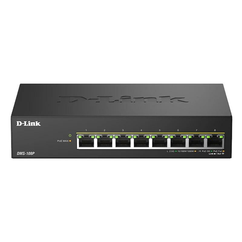 Switch de Rede D-Link DMS-108P/E 8x2.5mG PoE 230W - imagem 2