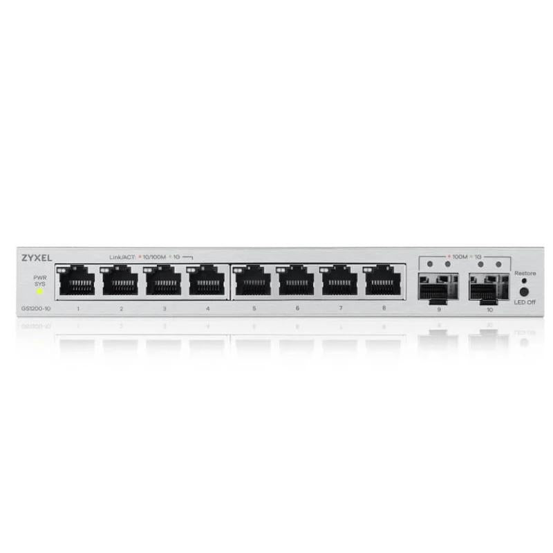 Switch de Rede ZyXEL GS1200-10V3 8xGbE 2xSFP - imagem 4