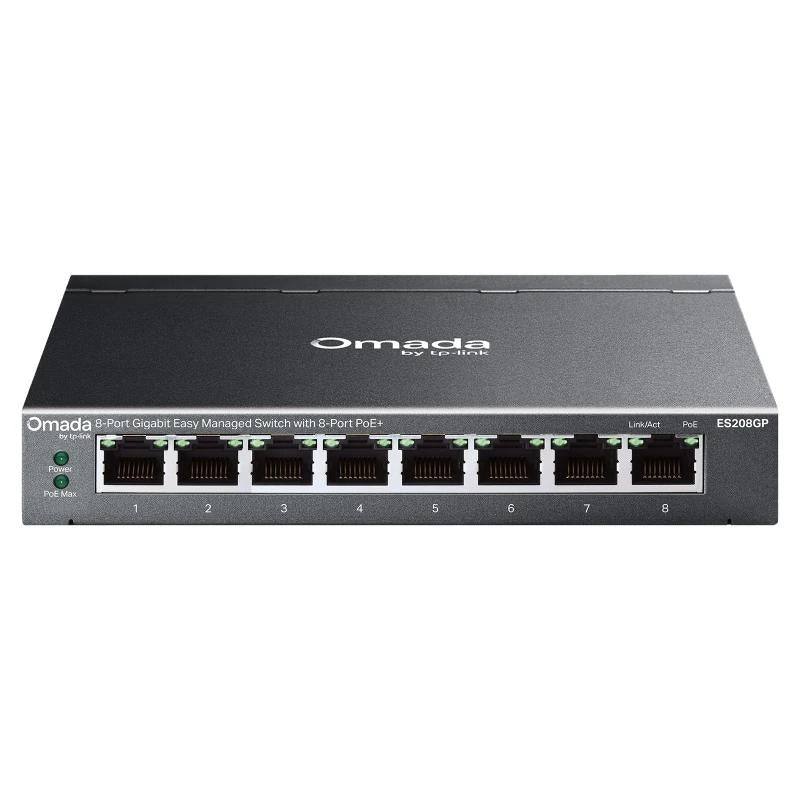 Computador TP-Link ES208GP Switch 8xGbE PoE+ Acero Desktop - imagem 2