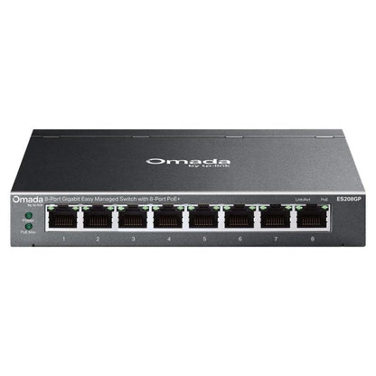 Computador TP-Link ES208GP Switch 8xGbE PoE+ Acero Desktop - imagem 2