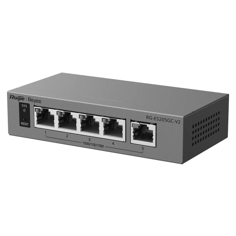 Switch de Rede Reyee RG-ES205GC-V2 Cloud 5P Gigabit Não PoE - imagem 2