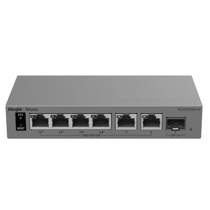 Switch de Rede Reyee RG-ES207GS-LP Cloud 4P PoE + 2P 1G +