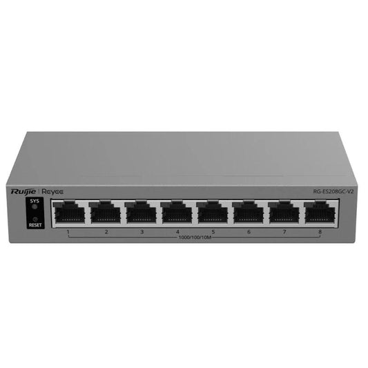 Switch de Rede Reyee RG-ES208GC-V2 Cloud 8P 1G