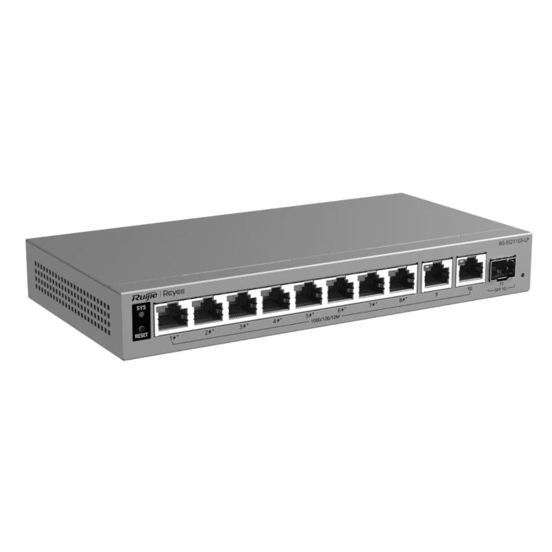 Switch de Rede Reyee RG-ES211GS-LP Cloud 8P PoE + 2P 1G + - imagem 3