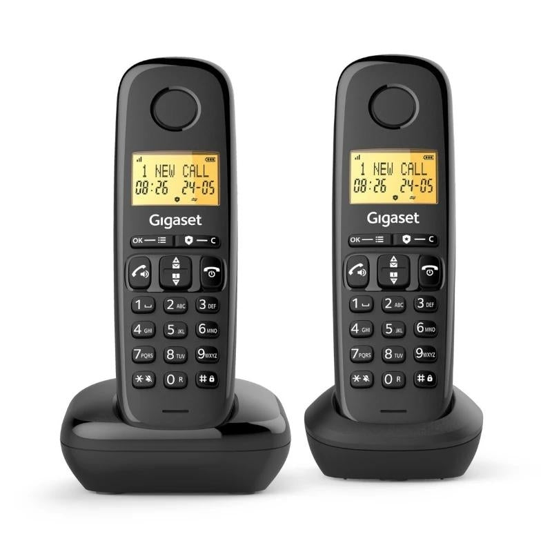 Telefone sem Fios Gigaset Basic 100 Sem Fios DECT Preto Duo