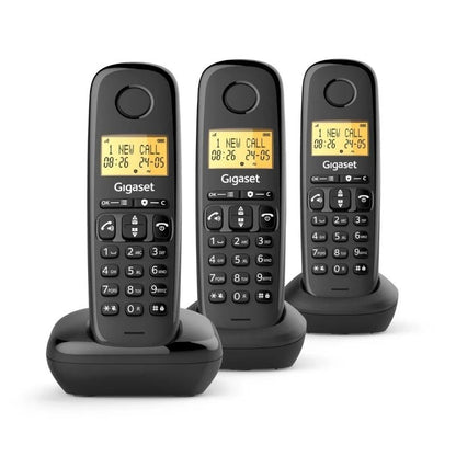 Telefone sem Fios Gigaset Basic 100 Sem Fios DECT Preto Trio
